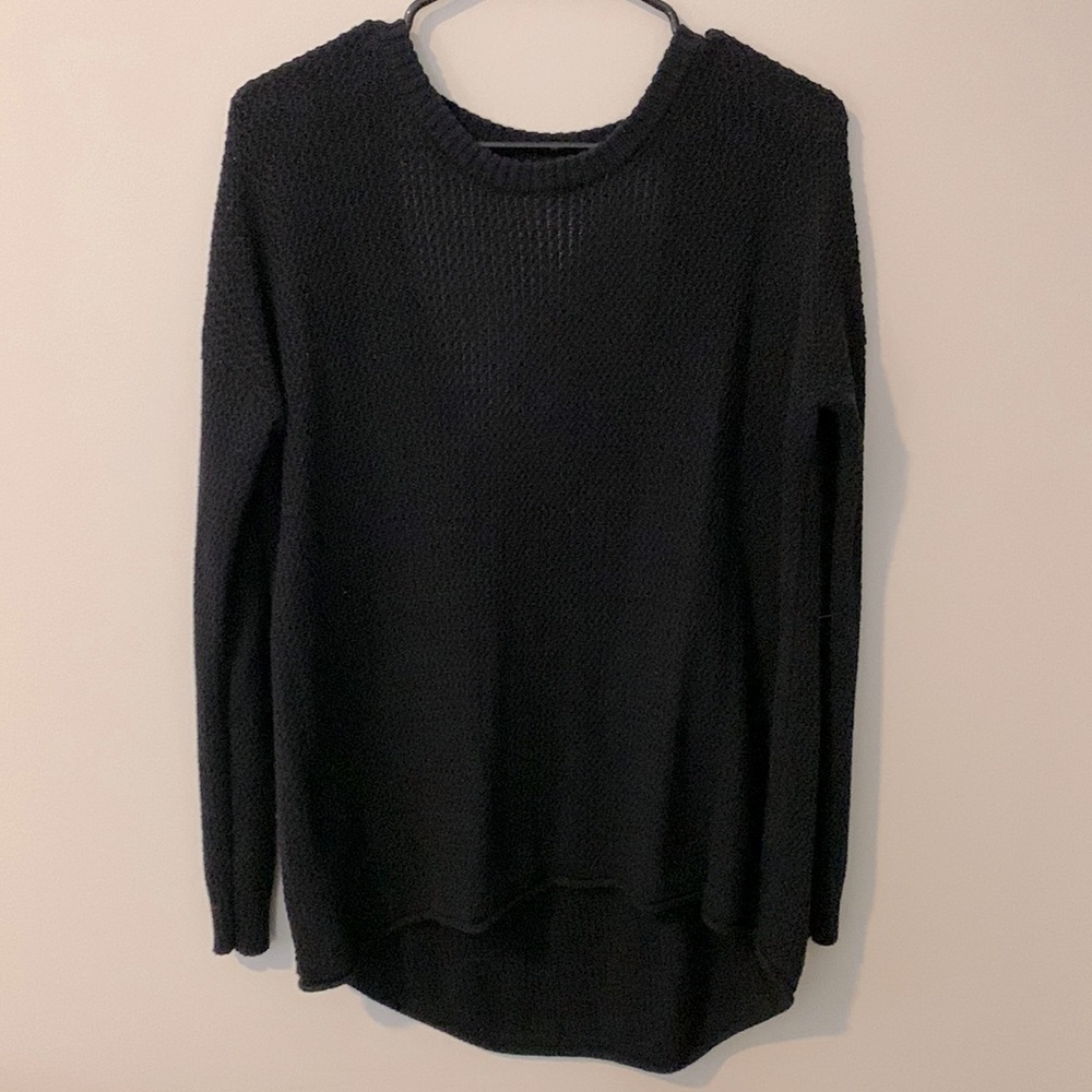 Black Open Back Sweater